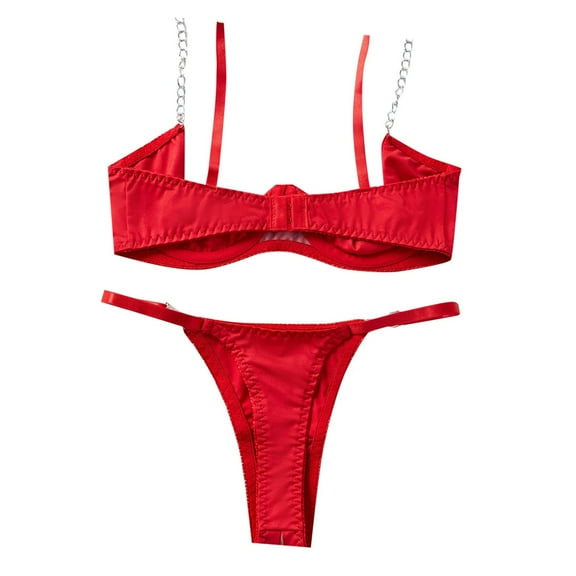 Sexy Lingerie For Women Open Cup Bra Bralette Three Point Lingerie Set Comfortable Wear For Home