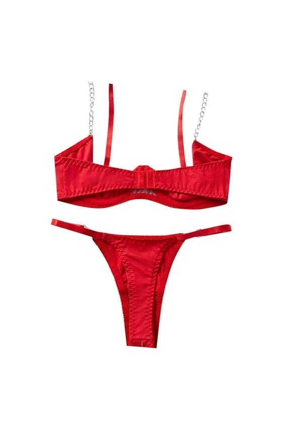 Sexy Lingerie For Women Open Cup Bra Bralette Three Point Lingerie Set Comfortable Wear For Home