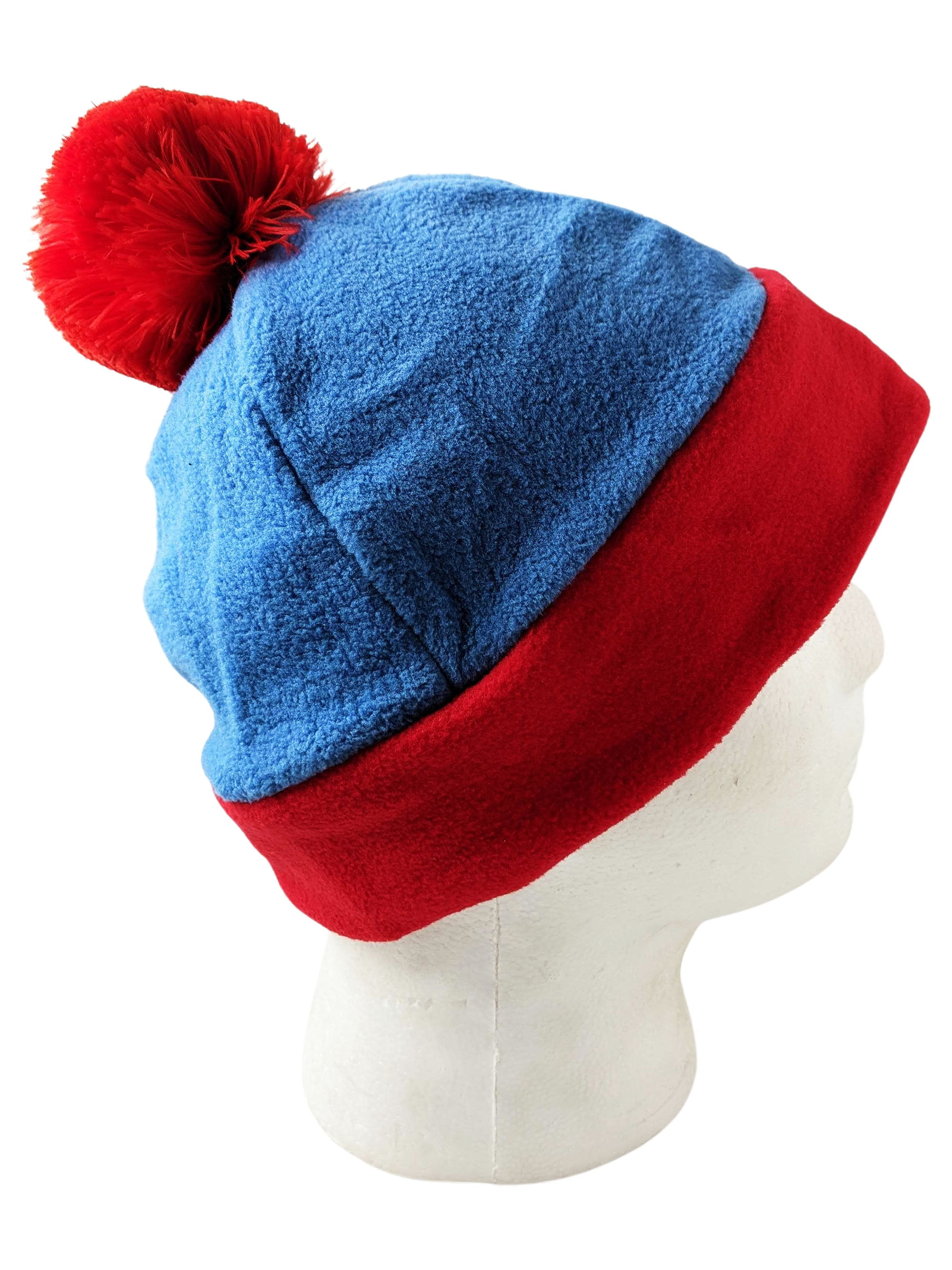 Stan Marsh Costume Hat South Park Blue Red Fleece Ski Cap TV Show Gift Cosplay