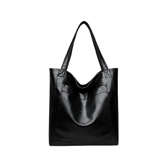 Vikakiooze Vintage Oil Waxed Leather Simples Versatile Handbag Women's Bags Fashion Versatile Shoulder Bag Handbag Large Capacity