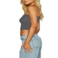 thumbnail image 4 of Women Tube Top  Strapless Backless Solid Slim Fit Summer Ladies Vest for Club Party, 4 of 6