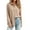 Khaki, variant on Admvng Women Waffle Knit Button Down Shirt Jacket, Lapel Pocket Long Sleeve Loose Casual Shacket