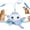 Blue, variant on Cat Toys, Interactive Cat Toys, 2-in-1 Automatic Cat Toy, 4 Holes Mice Whack A Mole Cat Mouse Toy with Moving Feather, Portable USB Rechargeable Electronic Kitten Toys (White)