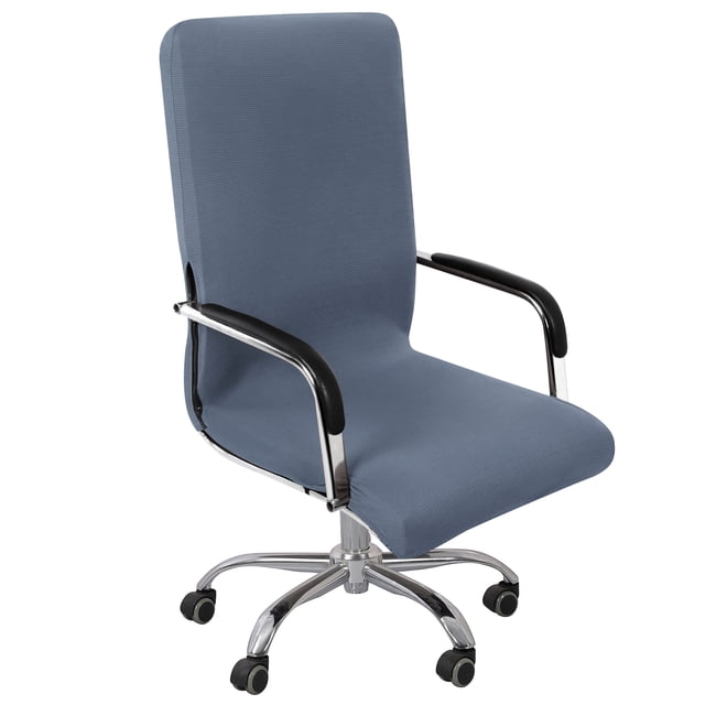 Elástico Impermeable Oficina Silla Tira Computadora Silla Cubiertas Alto Trasero Extraíble Cubierta para Universal Giratoria Silla con Apoyabrazos Azul acero Grande Unique Bargains Silla Protector