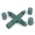 thumbnail image 5 of Novelty Lights Coaxial String Light X-Connector, Green Weather-Tight 3-Way Splitter for Coax LED Mini & C7 Strings, Indoor/Outdoor Use, 5 of 5