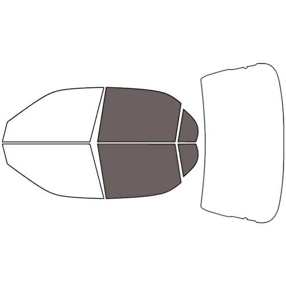 Rvinyl Window Tint Kit Compatible with Honda Civic 1996-2000 (Sedan) - Back Precut Kit - 35%