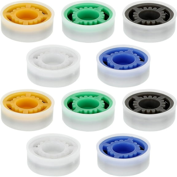 10 Pieces Shower Flow Restrictors Shower Head Flow Reducer Water Flow Limiter Set 1.5/1.8/2.0/2.5/3.0 GPM for Water Saving Fixed or Handheld for Bathroom, Toilet, Kitchen(14.3 x 13.85 x 5.2 mm)