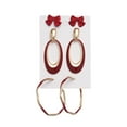 thumbnail image 2 of 3 Pairs Of Women's Earrings Silvers Needle Earring Set Women's Thick And Lightweight Earrings Women's Jewelry Gift, 2 of 8