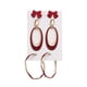thumbnail image 2 of 3 Pairs Of Women's Earrings Silvers Needle Earring Set Women's Thick And Lightweight Earrings Women's Jewelry Gift, 2 of 8