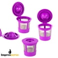 thumbnail image 4 of Impresserve Purple Reusable Coffee Filter Pods for Keurig 2.0, Stainless Steel Mesh – 4 Count, 4 of 6