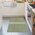 thumbnail image 4 of Cream Grain Line Washable Small Entryway Area Rugs 2'x3', Sage Green Woven Canvas Style Romantic Country Washable Throw Rug Non-Slip Sturdy Edge Binding Carpet for Front Door Floor Room Entry, 4 of 9