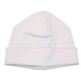 thumbnail image 1 of Gorro Kissy Kissy Básico Blanco y Rosa para Bebés Niñas 100% Algodón Pima, 1 of 1