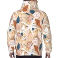 thumbnail image 7 of Xecao Tropical Beach Sea Shell Pattern Men's Adult Pullover Hoodie,Hooded Sweatshirt-Small, 7 of 7