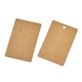 thumbnail image 3 of 200 pc Rectangle Kraft Paper One Pair Earring Display Cards with Hanging Hole Jewelry Display Card for Pendants and Earrings Storage BurlyWood 9x6x0.06cm Hole: 6mm and 1.6mm, 3 of 3