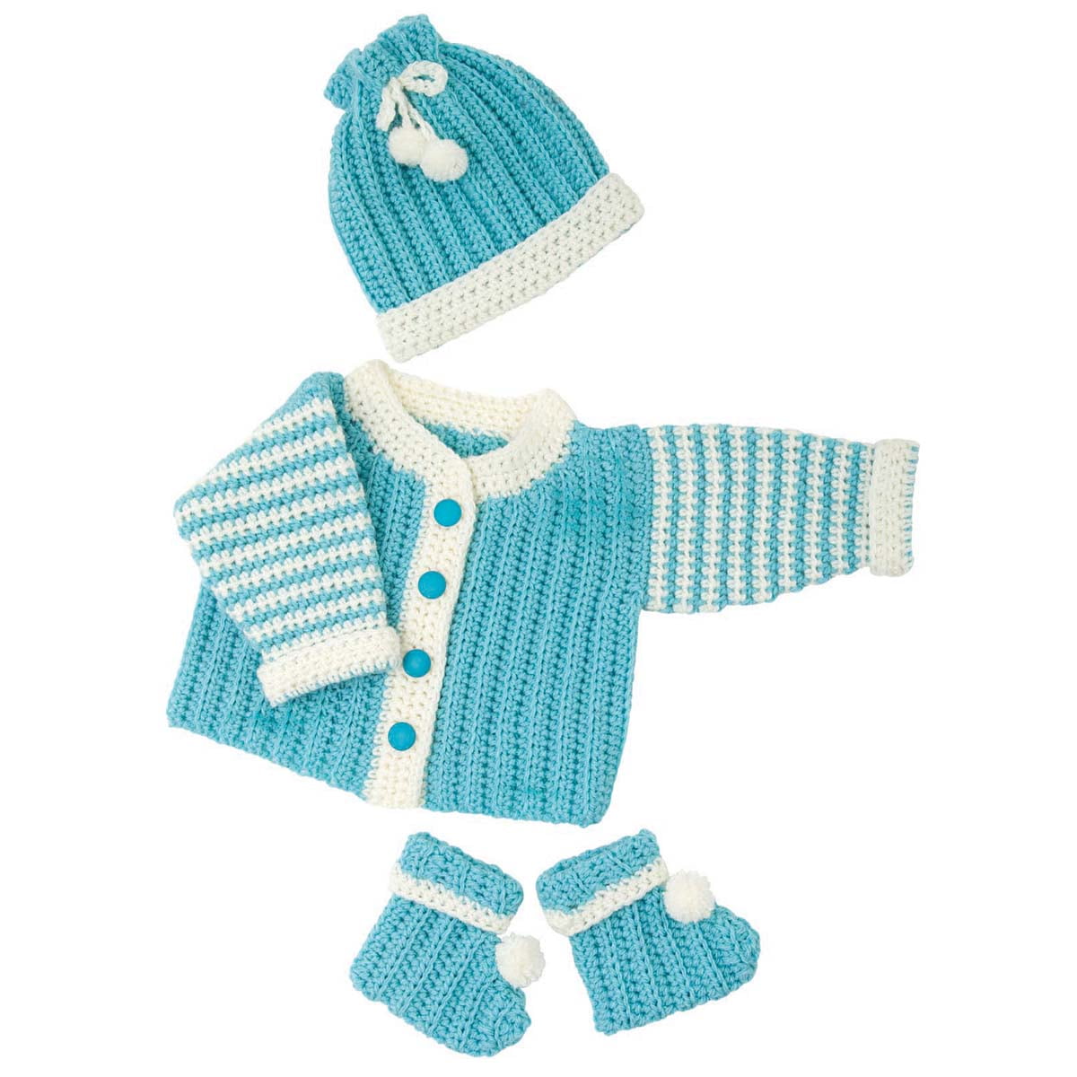 red heart newborn layette