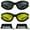 Smoke x Yellow, variant on Motorcycle Riding Safety Sunglass Clear Lense Foam Padded Men Women Wind Dust Proof