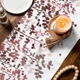 thumbnail image 3 of Leaves Table Runner 72 Inches, Pink Brown Summer Botanical Bed Runner Dresser Scarves Tabletop for Indoor Outdoor Parties/Ceremony/Banquet, 14" x 72", 3 of 8