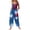 Wine, variant on JULMCOMO American Flag Jumpsuits for Women Independence Day Cotton Wide Leg Patriotic Rompers Red White Blue Sleeveless 4th of July Outfits with Pockets Deep Red 2XL