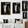 thumbnail image 4 of Designart "Black Horse White Serenity II" Animals Floater Framed Canvas Print, 4 of 7