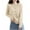 Beige, variant on UAMVSH Women's Button down Crew Neck Cropped Sweater Cardigans Fall Casual Lightweight Long Sleeve Knitwear Jackets(X-Large,Yellow)