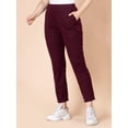 thumbnail image 4 of ENTELLUS | Bootcut Pant with side pockets in maroon colour, 4 of 4