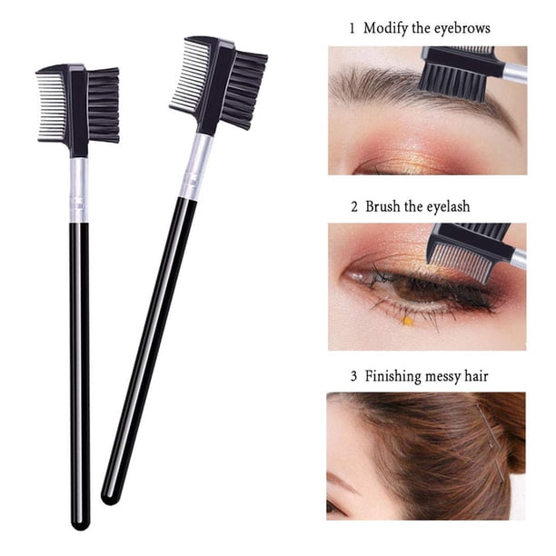 5 uds peine de pestañas y cepillo de cejas peine cepillo de pestañas herramienta de maquillaje para extensión de pestañas