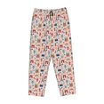 thumbnail image 6 of Uemuo Paris Pattern Women's Wide Leg Palazzo Lounge Pants with Pockets Light Weight Loose Comfy Casual Pajama Pants-, 6 of 9