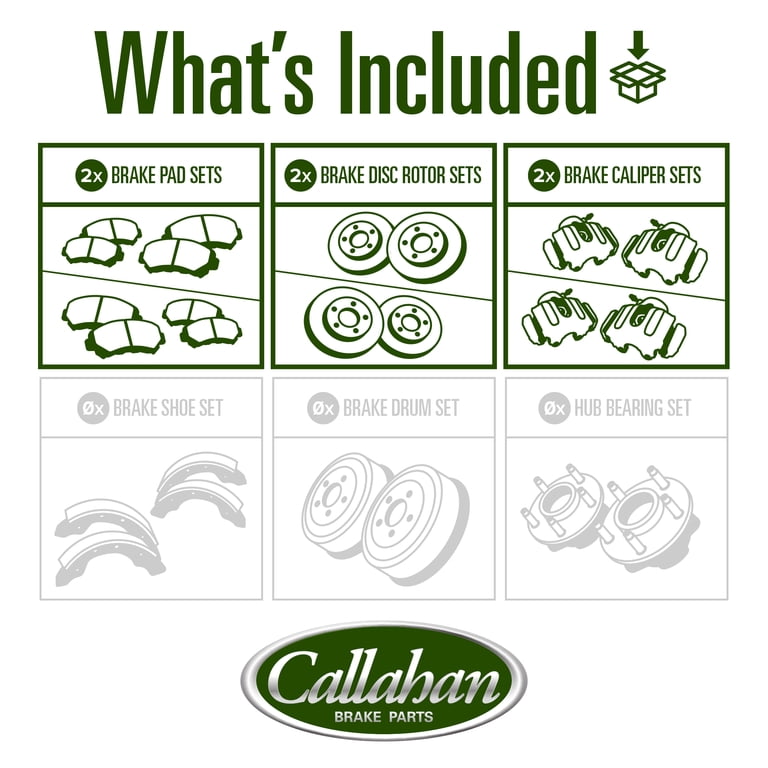 Callahan Brake Parts Brake Kit for Ford Flex 2010-2011 Front and 