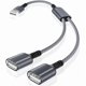 thumbnail image 1 of HAYAN USB Splitter 1 in 2 Out 1FT,USB A Male to Double Female Y Cable Extension Adapter,Dual USB Port Extender Hub,Data Charger Power Split for Car,Xbox One Series,PS4,PS5,Laptop,Keyboard,Mouse, 1 of 1