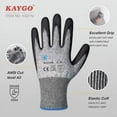 thumbnail image 3 of Cut Resistant Gloves, MicroFoam Nitrile Coated, ANSI Cut level A3,Superior Grip Performance,Safety Work Gloves For Men and Women, Ideal for General Duty Work, KG21NB, 2 Pairs Grey, Small, 3 of 7