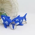 thumbnail image 3 of Trayknick Shark Animal Pendant LED Light Sound Mini Torch Keychain Key Holder Bag Ornament Blue, 3 of 8
