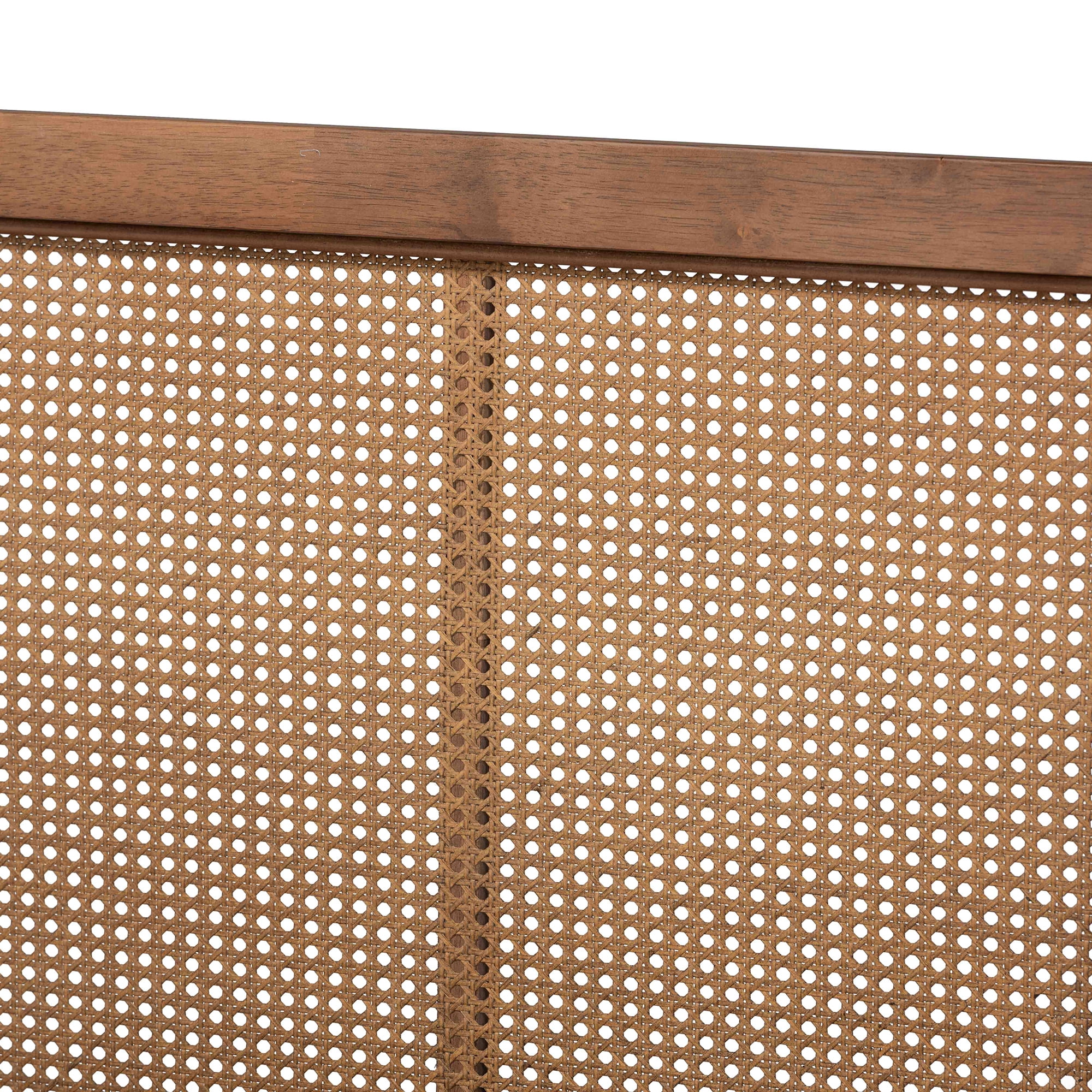 Baxton Studio Redmond Mid-Century Engineered Wood Platform Bed, Queen, Walnut Brown