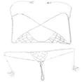 thumbnail image 1 of Joyas Cadena de Cuerpo de Bikini Bra Lenceria Rienda Amante Cristal Salvador Crystal sujetador, 1 of 10