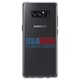 thumbnail image 1 of DistinctInk Clear Shockproof Hybrid Case for Samsung Galaxy Note 8 - TPU Bumper Acrylic Back Tempered Glass Screen Protector - USA Flag Stars & Stripes, 1 of 5