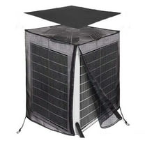 TOPCHANCES Air Conditioner Cover, Square Weatherproof 600D Heavy Duty Central AC Covers for Outside, 28"W x 28"D x 32"H, Black