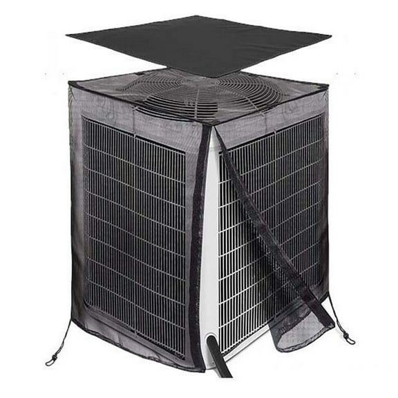 TOPCHANCES Air Conditioner Cover, Square Weatherproof 600D Heavy Duty Central AC Covers for Outside, 28"W x 28"D x 32"H, Black