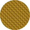 thumbnail image 1 of Ahgly Tapis Rond Lavable en Machine Intérieur Transitionnel Jaune, 7 Pieds Rond, 1 of 7