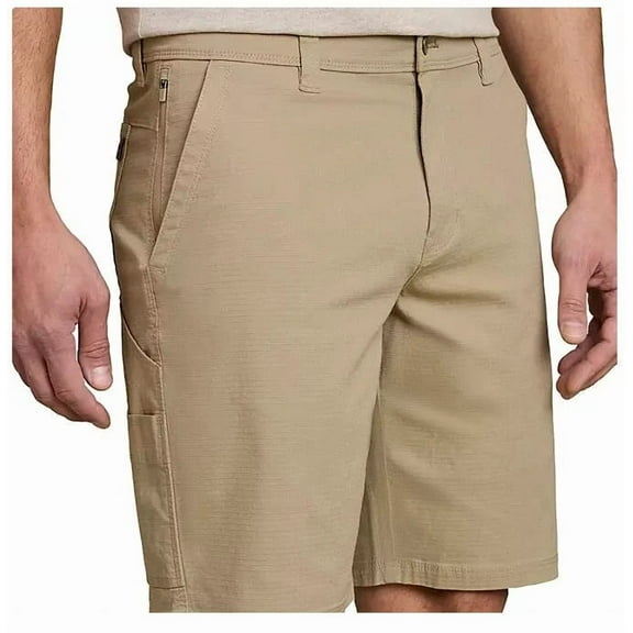 Weatherproof Men's Stretch Ripstop 6-Pocket Cotton Trail Utility Short (36W, Khaki)