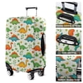 thumbnail image 5 of White Cartoon Dinosaurs Plants Pattern Luggage Cover Fashion Suitcase Cover Baggage Covers Fit 25-28 Inch Luggage (Go Travel), 5 of 5