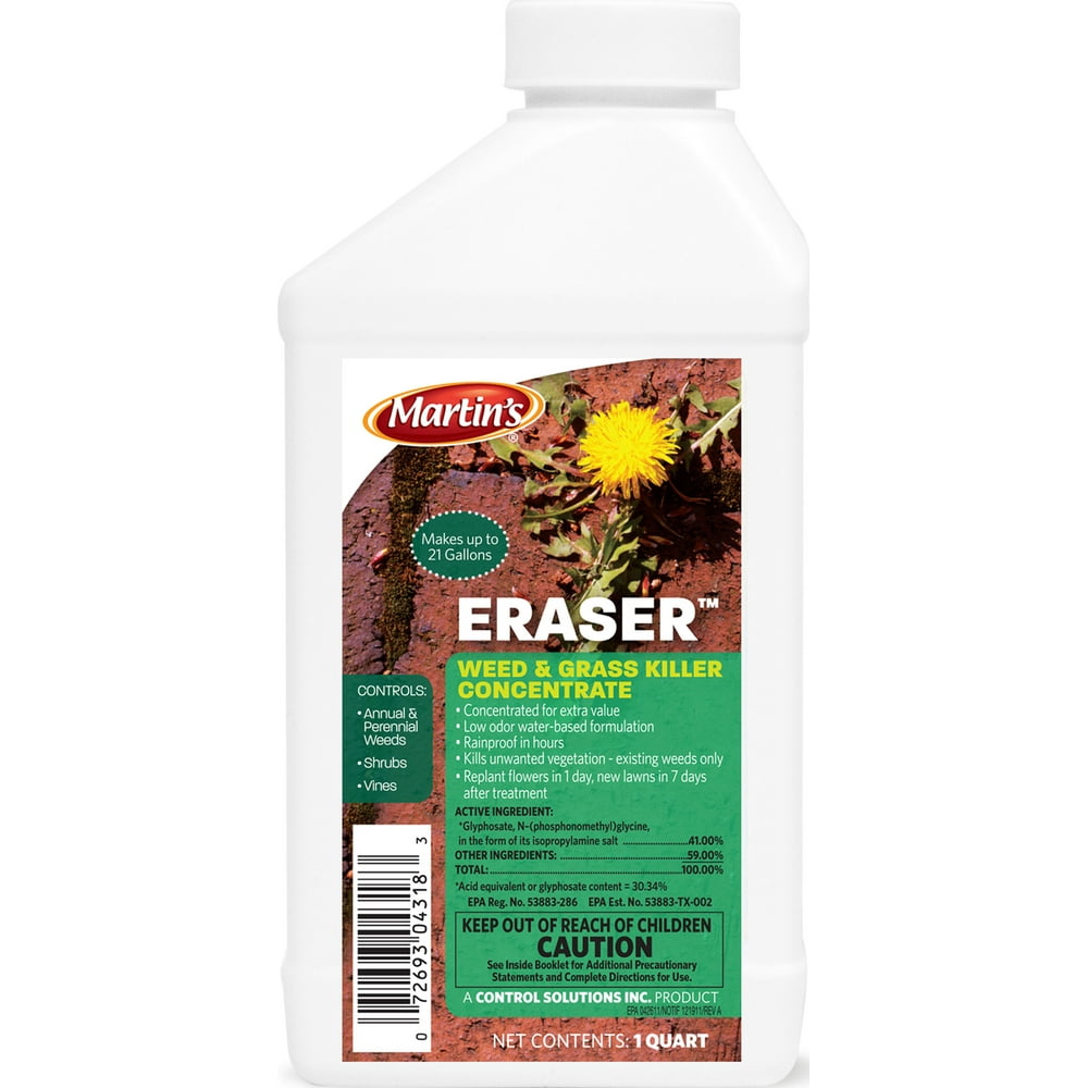 Martin's Eraser Weed & Grass Killer Concentrate 1 quart (32 oz) by