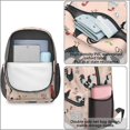 thumbnail image 4 of Rooster and Text Pink Pattern 17" School Backpacks for Teens,Waterproof Oxford Fabric,S-Shape Padded Straps for School,Travel,Hiking,Camping, 4 of 6
