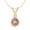 Baby Pink::Gold, variant on Yellow Color Solitaire Pendant with Zircon - Elegant Gift for Her