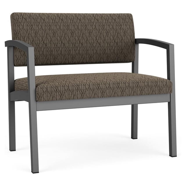 Chaise d'Attente pour Réception Bariatrique en Acier Lenox / Acier Charbon / Brun