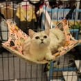 thumbnail image 2 of Hamaca para gatos, alfombra para gatos de casa de otoño e invierno, hamaca de jaula de hierro para gatos de felpa, cama colgante para gatos con arena para gatos, hamaca con jaula para hámste, 2 of 4