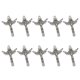 thumbnail image 2 of 10 colgantes de aleación con forma de cruz de Jesús, accesorios para hacer joyas, collares y pulseras (plata antigua)., 2 of 7