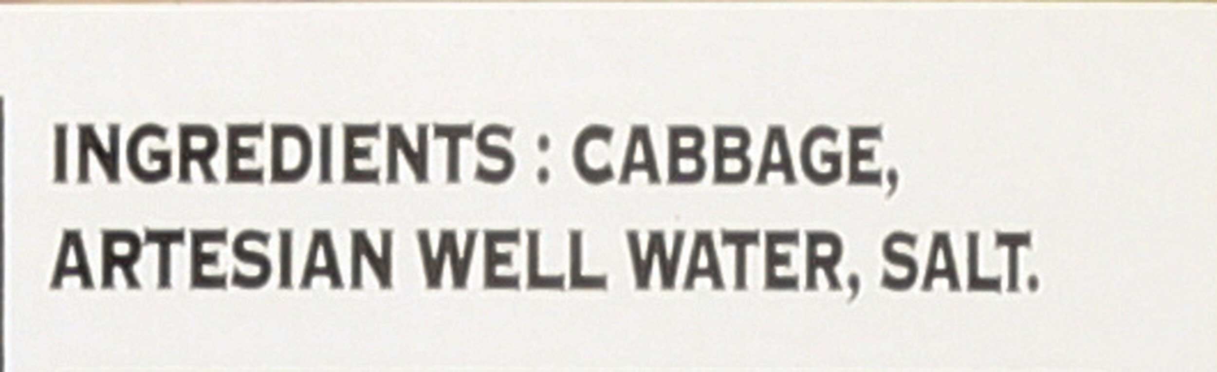 Bubbies Sauerkraut, 25 Ounce -- 6 per Case.