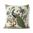 thumbnail image 5 of Lavish Peacock Indoor/Outdoor Pillow in Beige 16x16, 5 of 5