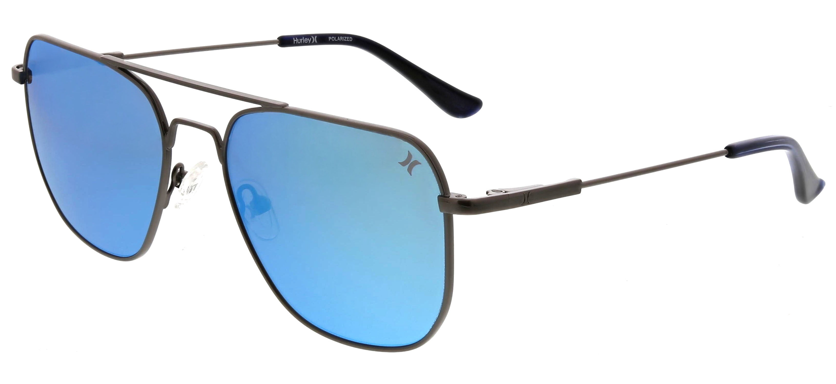 Hurley Men's Navigator Polarized Prescription Sunglasses with Case, HSM4006PXWM GRAVELS Gunmetal