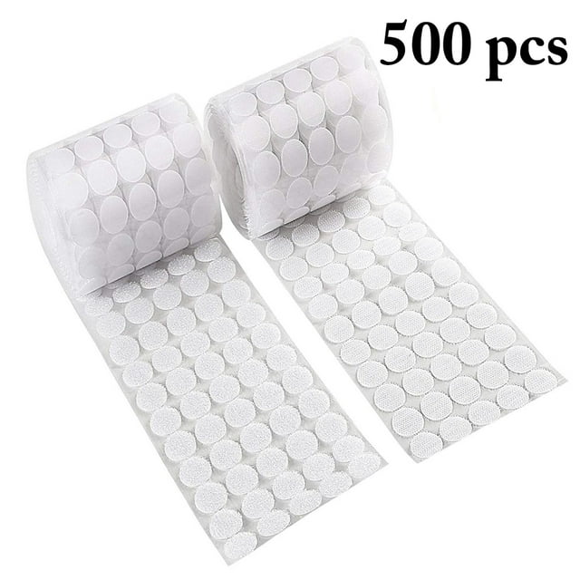 Coofit 500PCS(250 Pair) Self Adhesive Tape Dots Sticky Back Dots Fasteners Dots