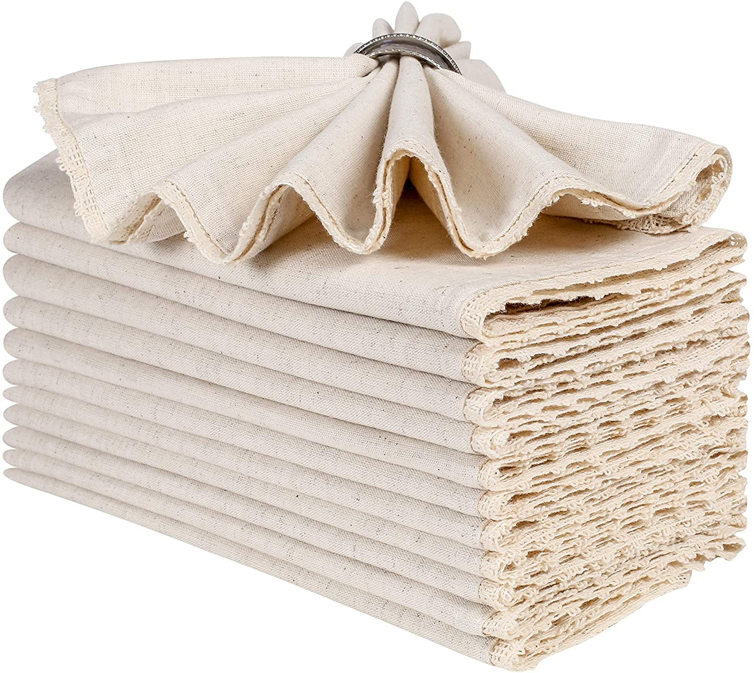 60 white restaurant wedding catering dinner cloth linen napkins 20x20 